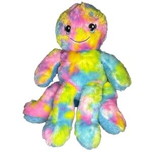 Build-A-Bear Octopus Plush 16" Tie-Dye Multicolor Soft Stuffed Animal Toy